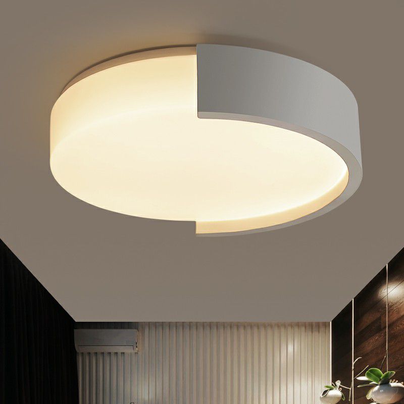 Runde Schlafzimmer LED Decke Flush Licht Acryl minimalistisch flushmount Beleuchtung in Weiß