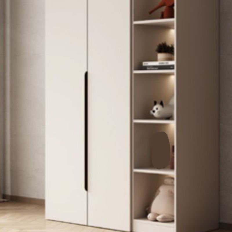 Modern Style Bedroom Wardrobe Cabinet Wooden Storage Cabinet with Garment Rod