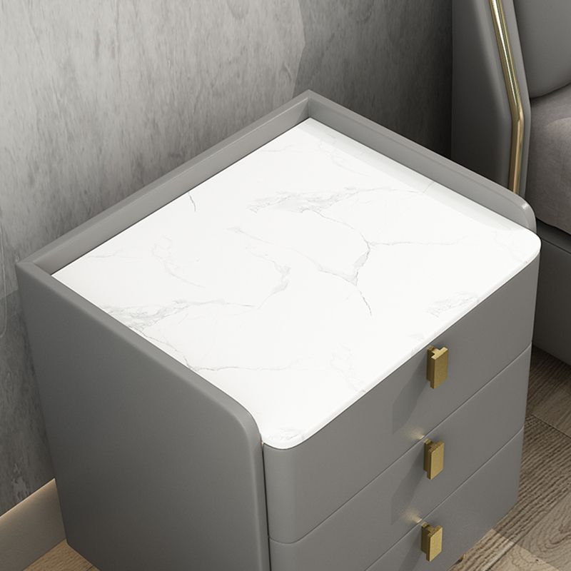 Glam Drawers Included Accent Table Nightstand 22.5" Tall with Legs