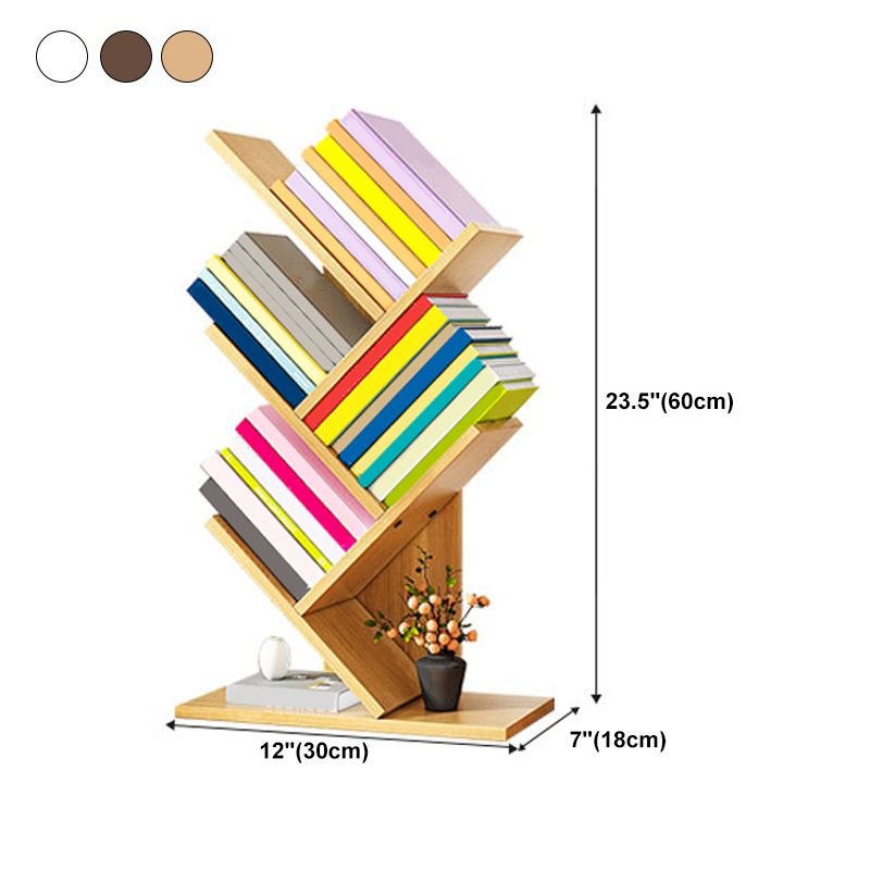 Contemporary Manufactured Wood Bookcase Open Bookshelf for Home