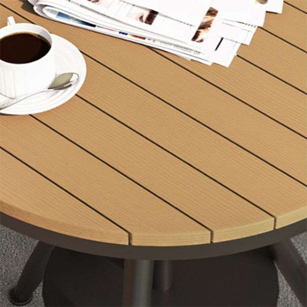 Nordic 1/2/3 Pieces Dining Set Round Plastic Wood Dining Table for Balcony