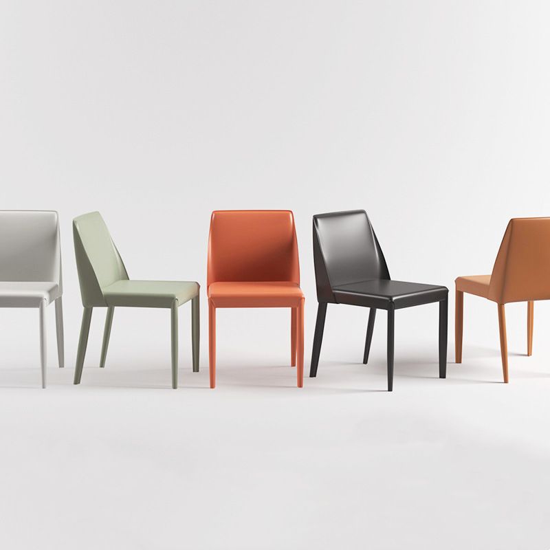 Chaise d'appoint industrielle pour la maison Chaise de salle à manger rembourrée en métal à dossier solide (Ensemble de 2)