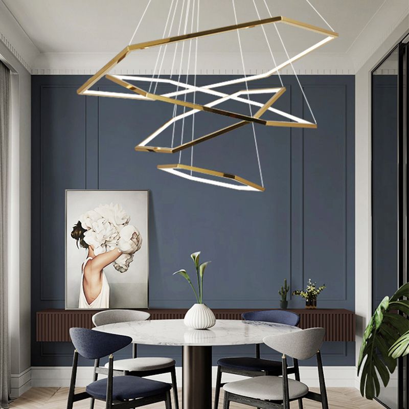Luci sospese in stile moderno lampadario multistrato per soggiorno sala da pranzo