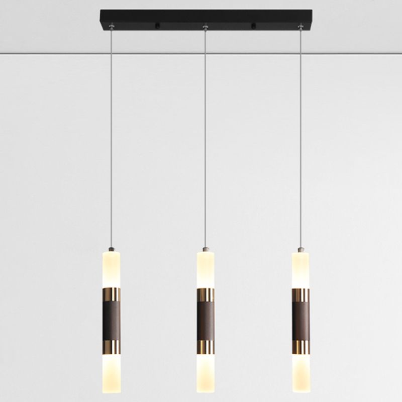 Cylindrical Shape Metal Hanging Lights Modern Style Hanging Light Fixtures