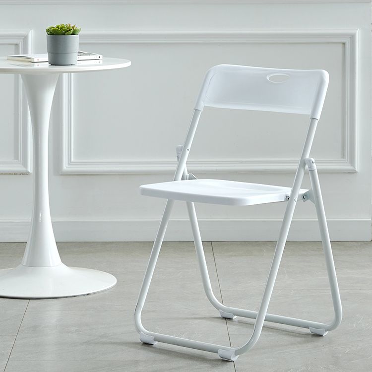 Chaise d'intérieur et d'extérieur moderne en métal, chaise d'appoint pliante à dossier ouvert et sans accoudoirs