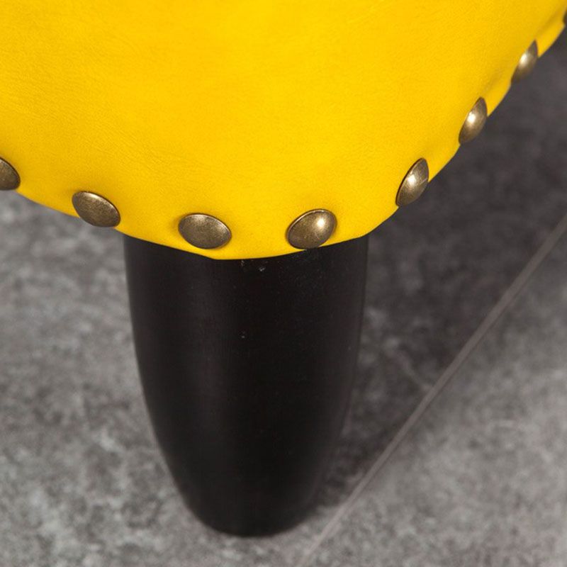 Leather Standard Stool Modern Style Simple Household Square Footstool