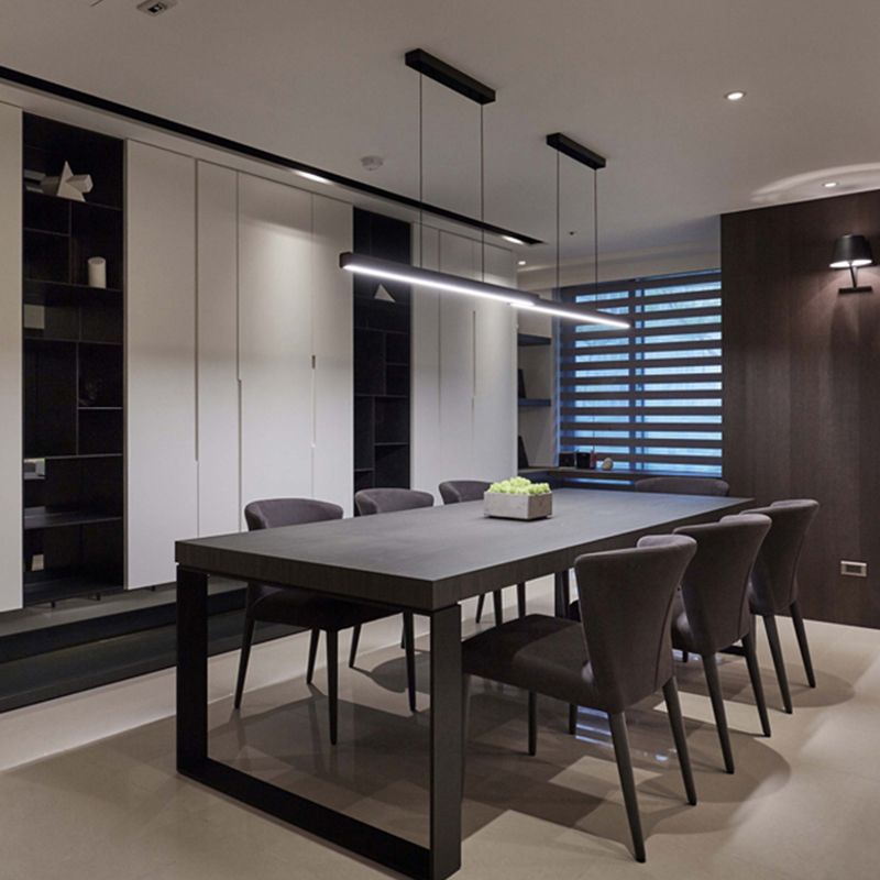 Estilo moderno lineal colgante de metal 1 lámpara de luz de luz