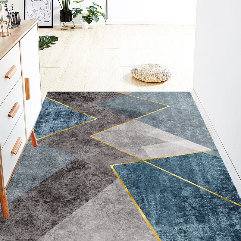 Farbblock Teppich Polyester Fläche Teppich Flecken widerstandsfähiger Teppich für Wohnzimmerdekoration