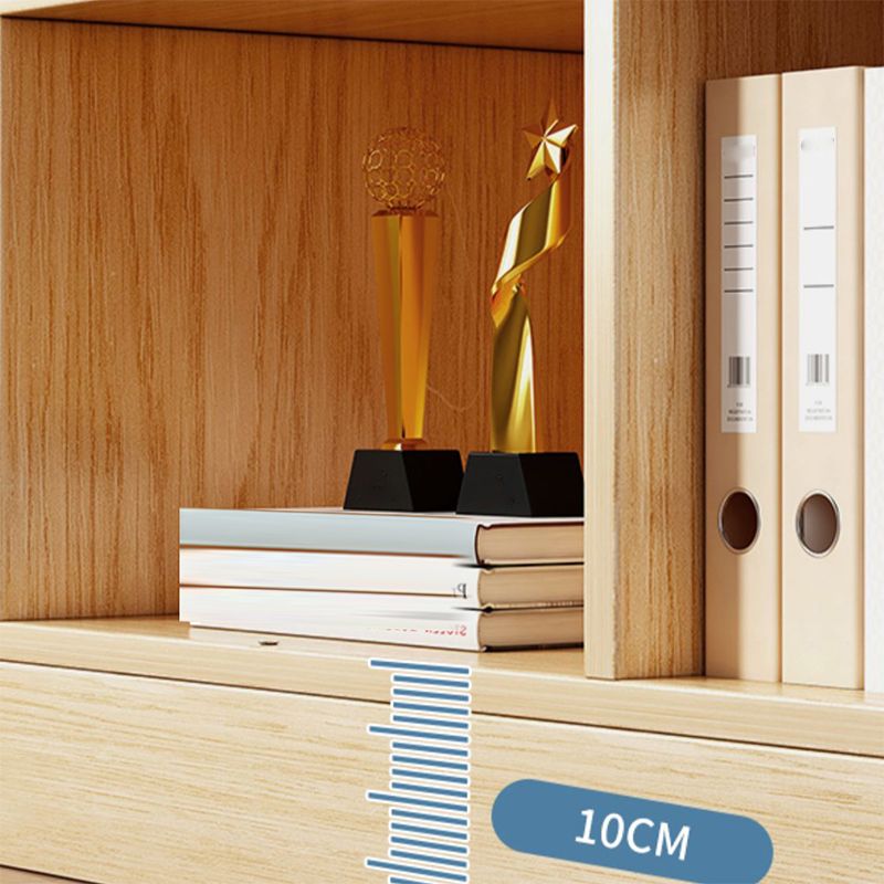 Scandinavian Engineered Wood Bookshelf Standard Bookcase with Shelves