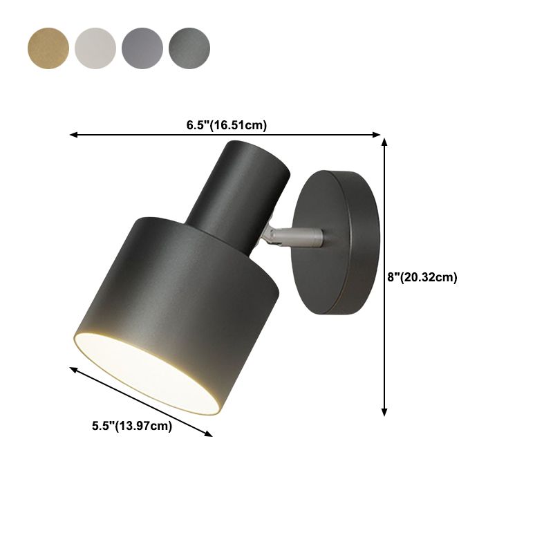 Polished Finish Single Modern Wall Mounted Sconce Metal LED Wall Light