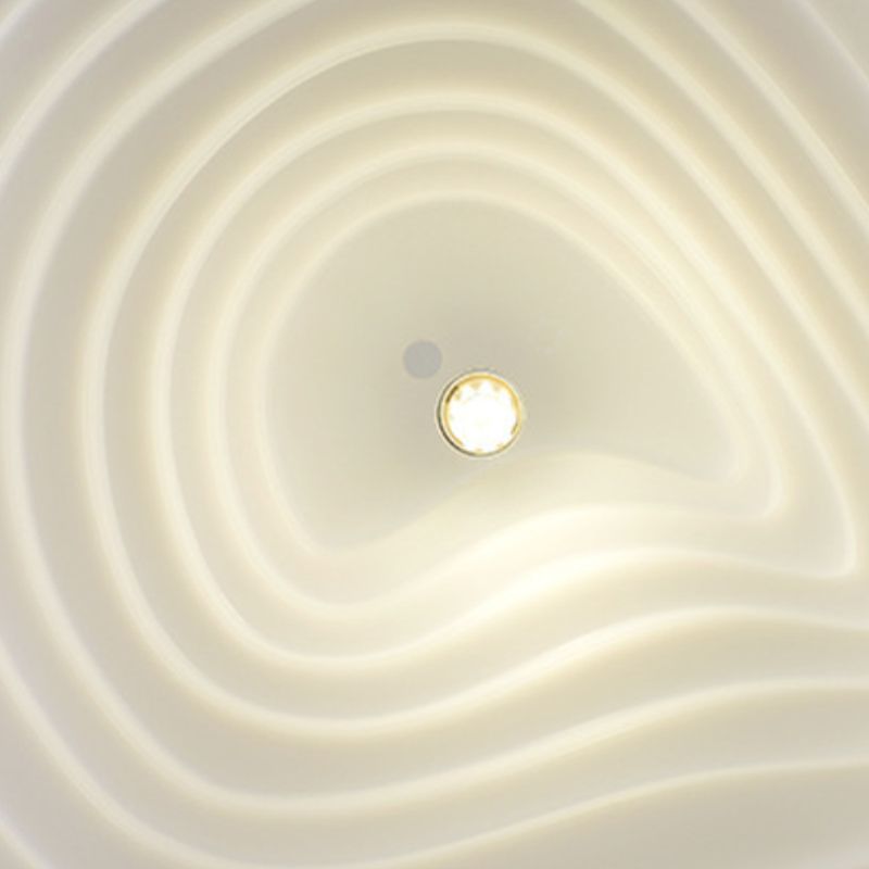 2 - Light Unique Kitchen Island Fixture in White Iron and Plastic Ceiling Pendant Light