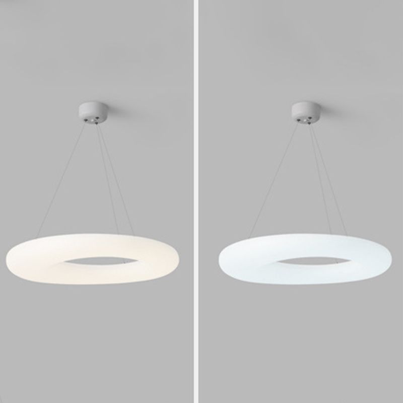 Lámpara de araña de anillo de metal luz nórdica led colgante lámpara accesorio