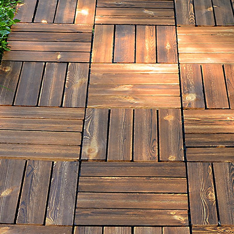 Wood Deck/Patio Flooring Tiles Snapping Installation Floor Board Tiles