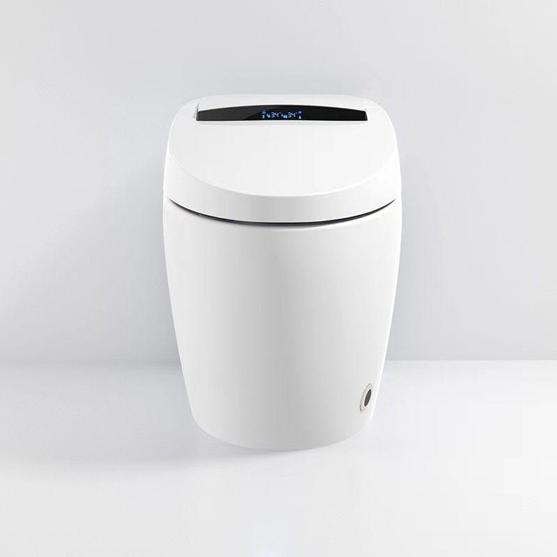 Floor Mount Bidet Elongated in White Smart Bidet with Heated Seat