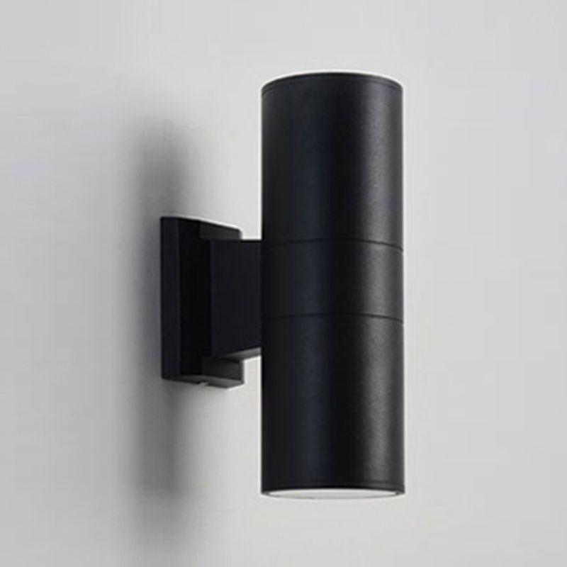 Modernism Wall Sconce Cylinder Outdoor Sconce Light Fixture for Courtyard