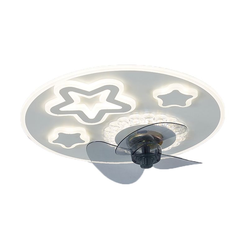 Ultradünne Deckenlüfterbeleuchtung Modernismus Acryl Schlafzimmer LED SEMI BUSH LIGHTURE IN Weiß