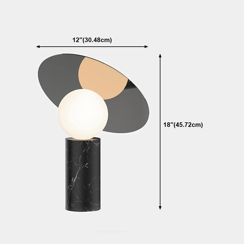 1 lampe de table de nuit géométrique légère lampe de table en verre de style moderne