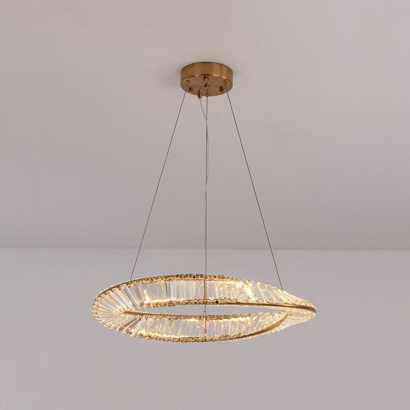 Fissaggi del lampadario ad onda contemporanea Fissature a sospensione Crystal a soffitto per soggiorno