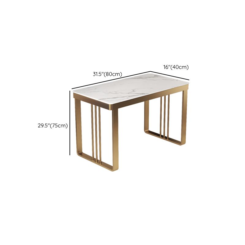 Glam 29.5"H Office Desk Sled Rectangular Writing Desk for Dormitory