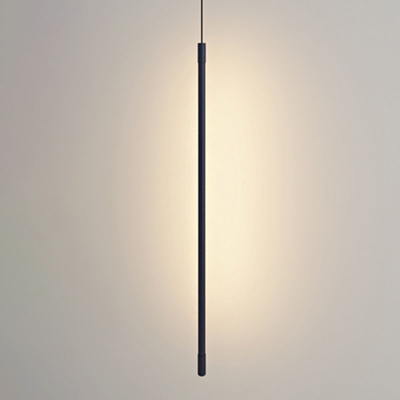 Metal Linear Hanging Lights Modern Style 1-Light Hanging Mount Fixture pour salle à manger