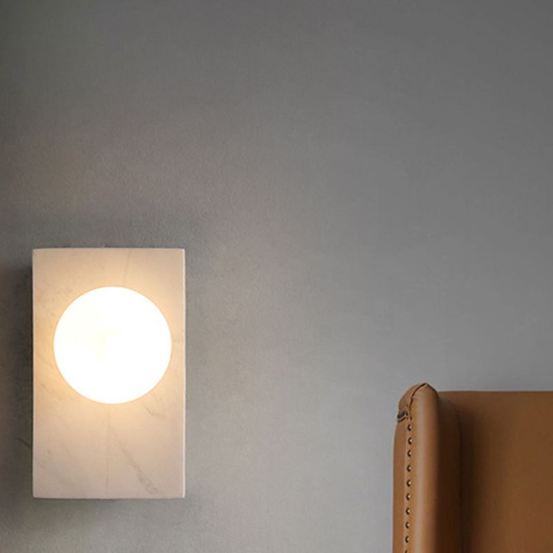 Stone Sphere Wall Sconce Lighting Modern Style 1 Light Wall Lamps