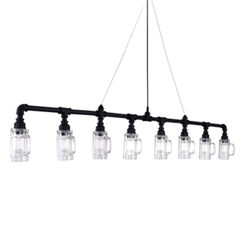 Wine Bottle Wrought Iron Island Lighting Industrial Style Over Island Lighting for Bar