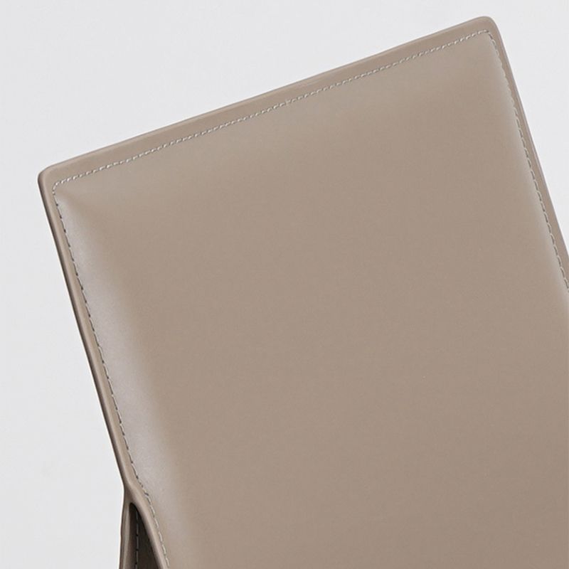 Metal Modern Dining Chair with Solid Back Matte Finish Indoor Side Chair