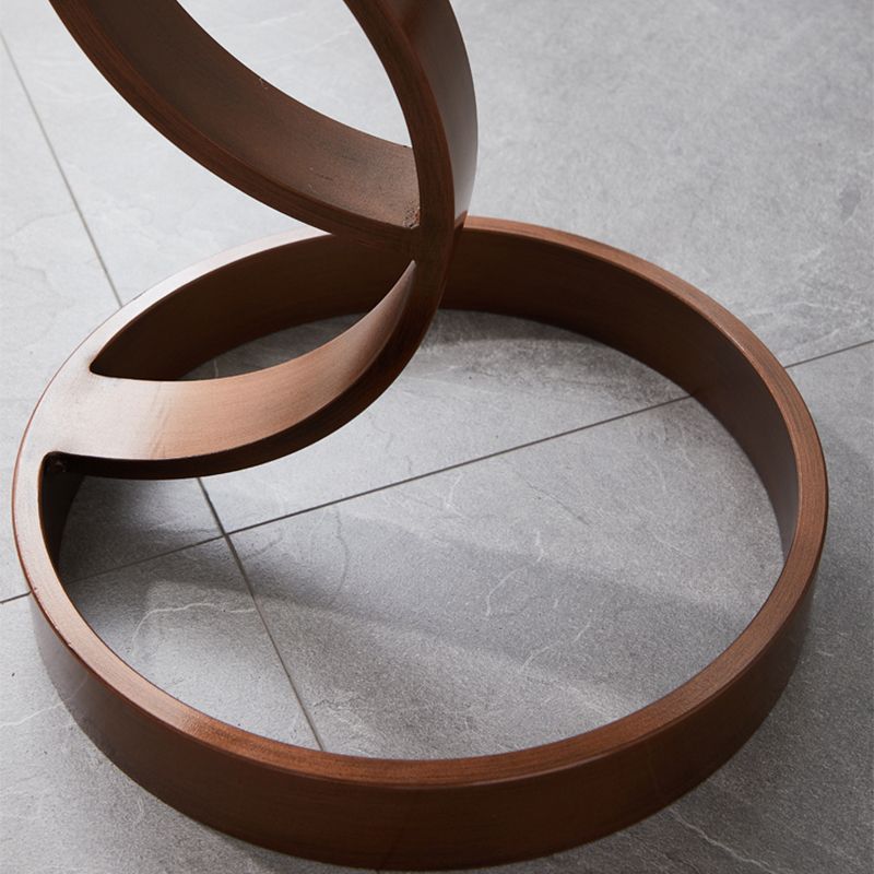 1 Single Slate Round Coffee Table Modern Cocktail Table for Living Room