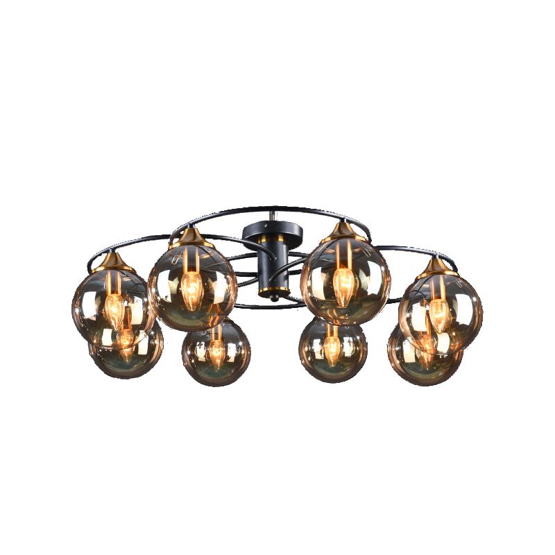 Contemporary Globe Flush Light Fixture Glass Flush Mount Ceiling Fixture