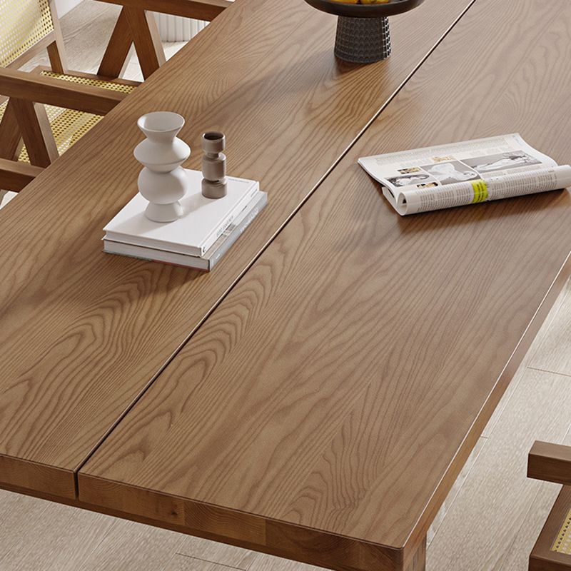 Dinner Room Dining Table Solid Wood Sled Base Rectangle Dining Table