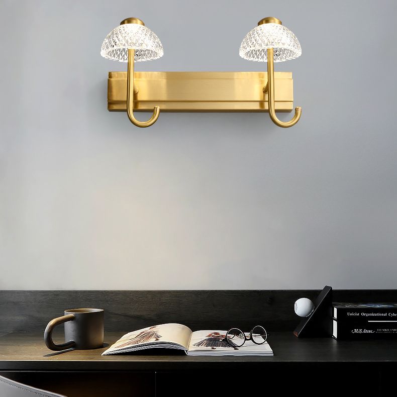 Modern Minimalist Style Wall Mounted Vanity Lights Copper Vanity Fixtures for Toilet