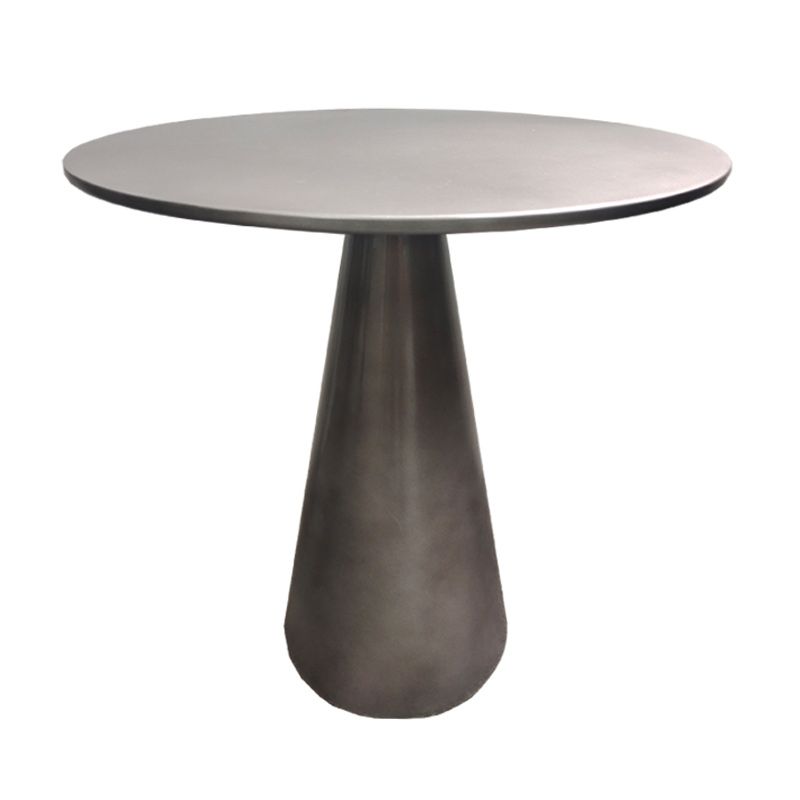 Round Pedestal Base Metal Table Medieval Modern Style Side Table