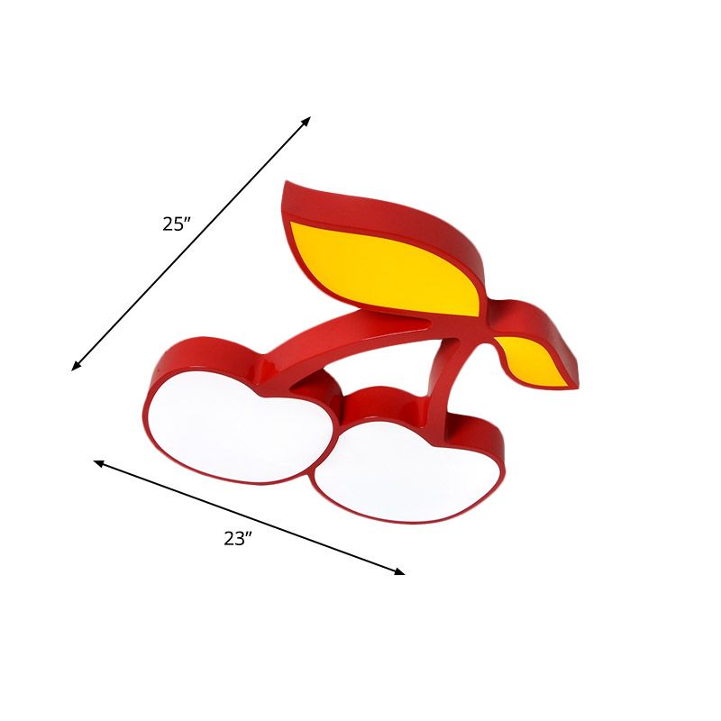 Creative Led Light Fixture with Acrylic Shade White Grape/Banana/Apple Flush Mount Lighting