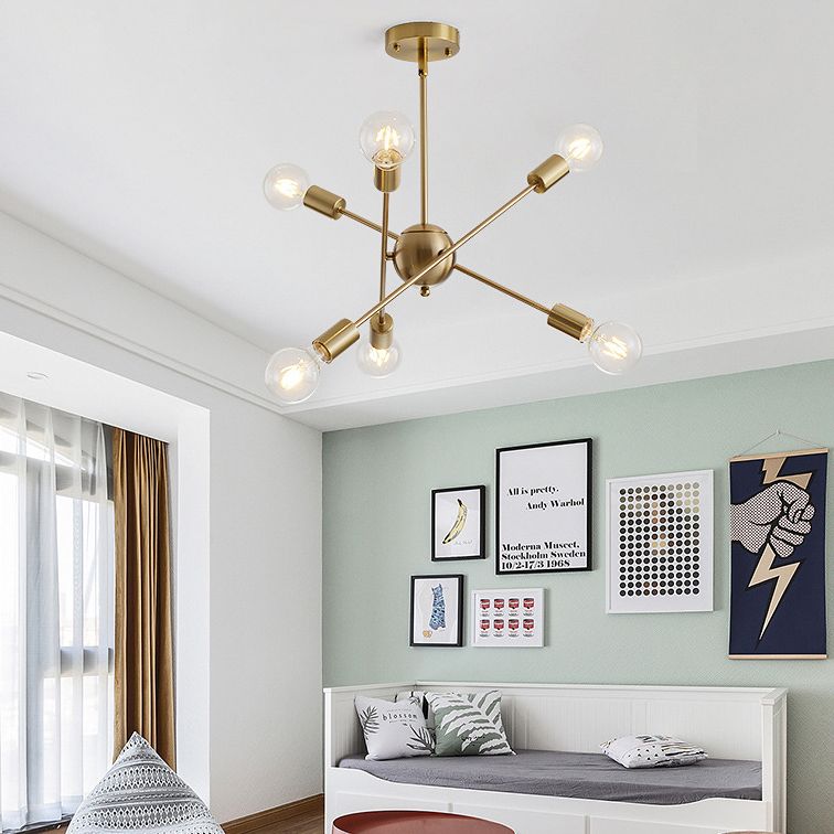 Accesorio colgado de techo accesorio de iluminación de lámpara de metal para remolino en latón en latón