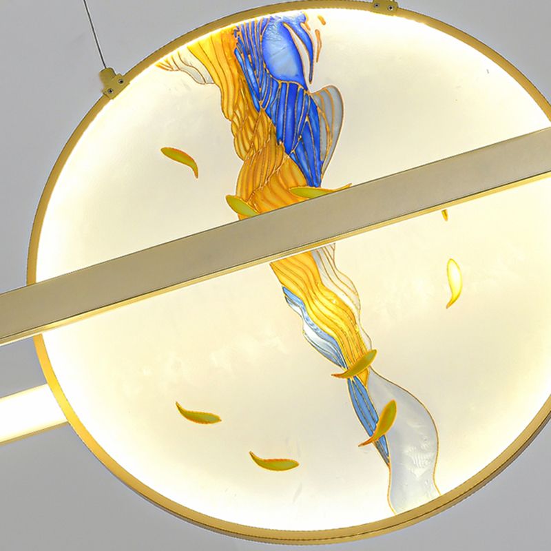 Luz de metal lineal de la isla colgante moderna moderna de 2 luces lineales de metal liviano