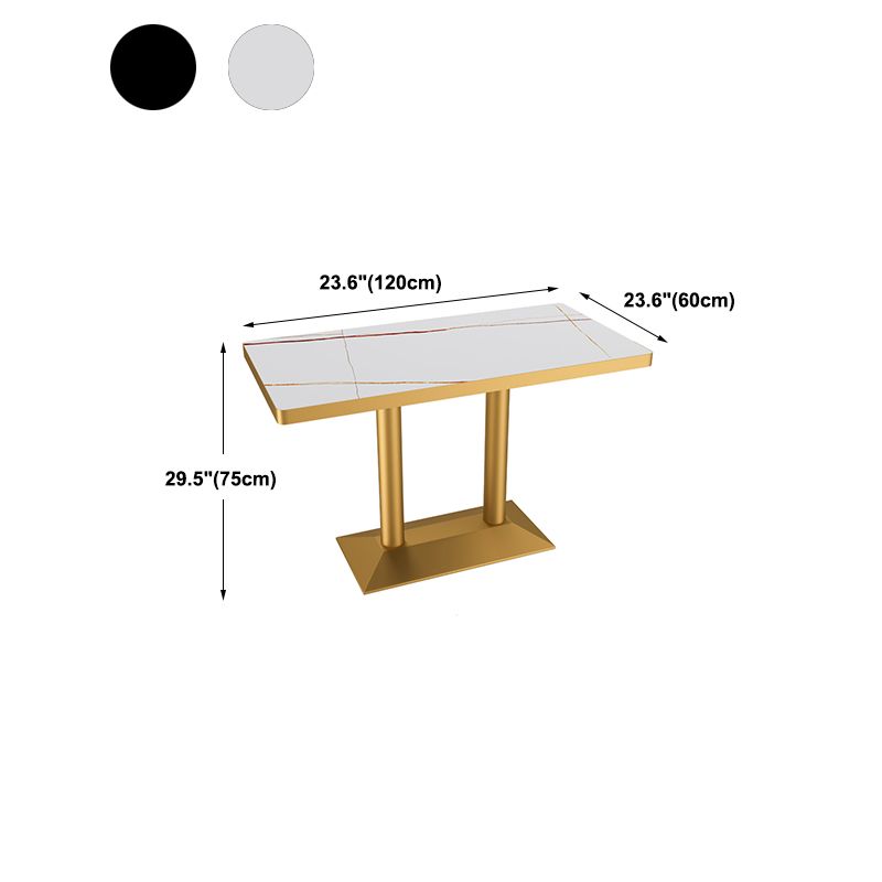 29.53" Tall Glam Style Coffee Cocktail Table Metal Pedestal Coffee Table