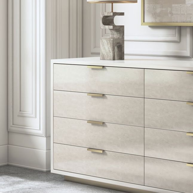 Modern Storage Chest Dresser Stone/Wooden Storage Chest with Drawers