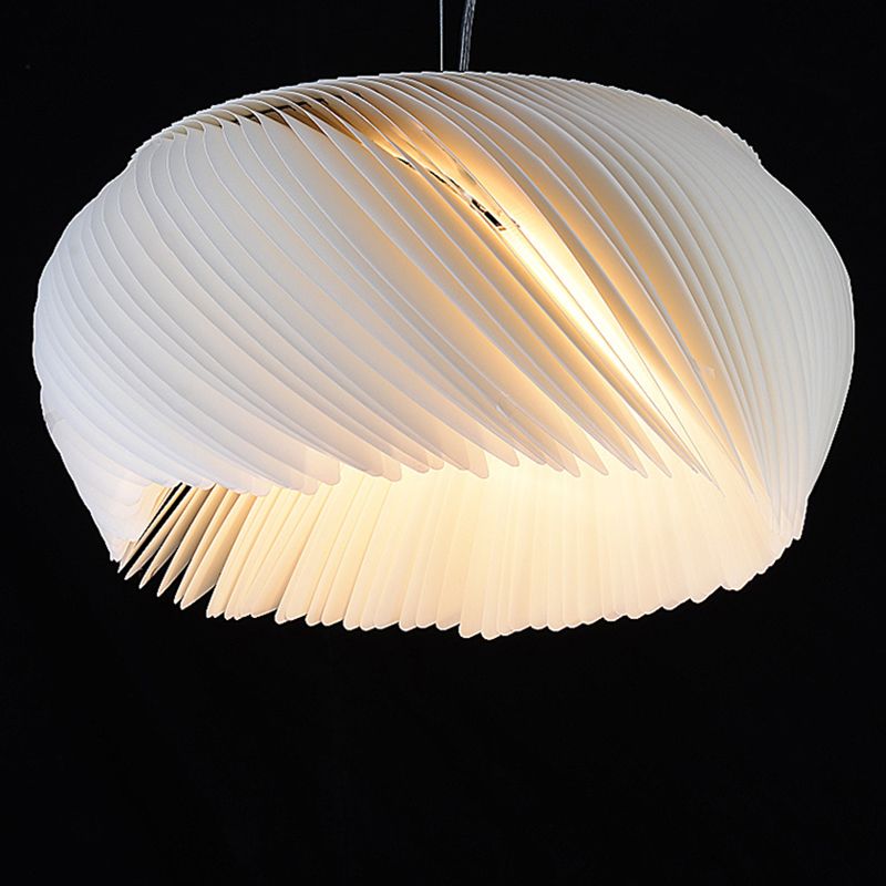 Lampe suspendue en forme de tambour minimaliste acrylique 1 lumière du salon