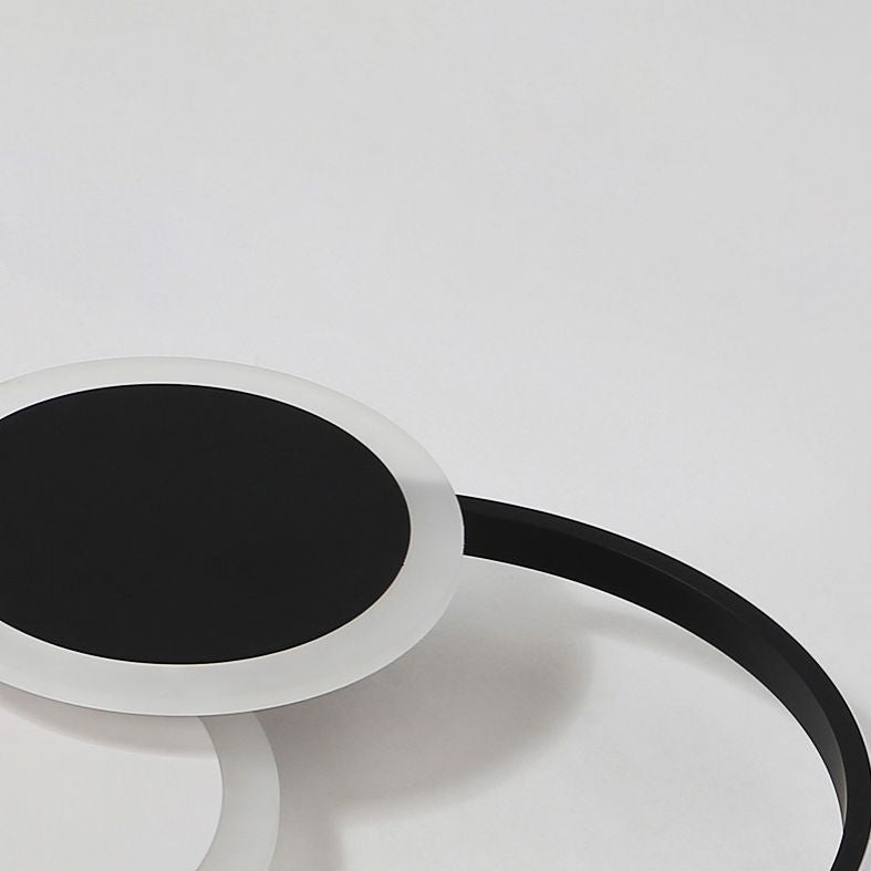 Moderne Eenvoud Acryl Flush Mount Lamps Slaapkamer Flush Mount Plafond Licht in Zwart