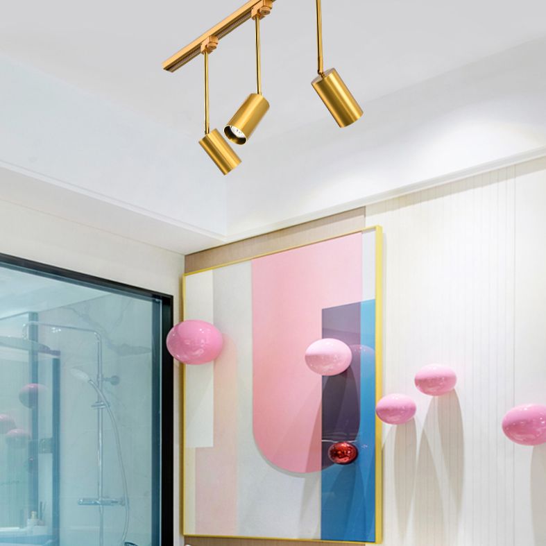 Moderne railverlichtingsideeën Minimalistische stijl in gouden woonkamer Gangpad Restaurant Huishoudelijke en kledingwinkel Commerciële opbouwspot