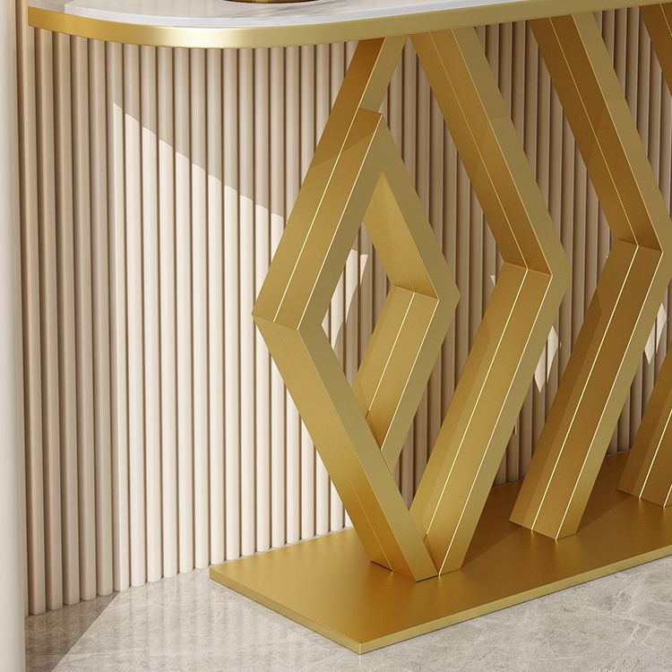11.8" W Glam Console Table Scratch Resistant Slate End Table