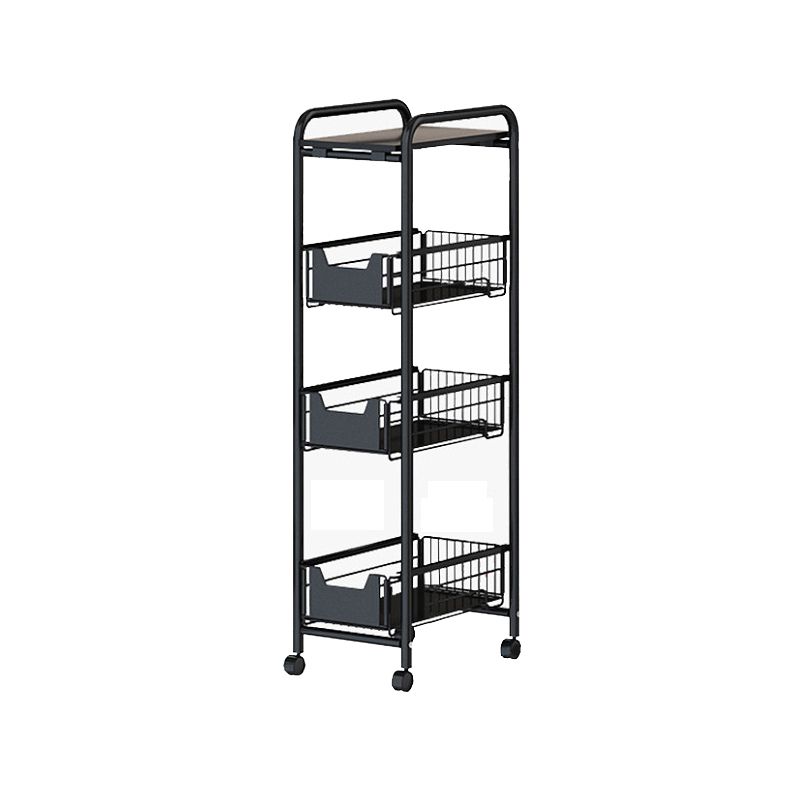 9.5"L x 14"W x 33.5"H Home Dining Metal Prep Table with Basket Open Storage Prep Table