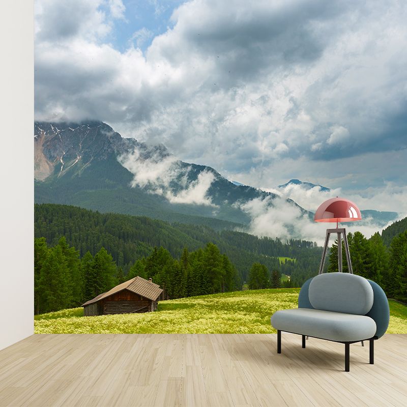 Photo Mountain View Wall Mural Decal Huge Wall Art for Sitting Room, Made to Measure