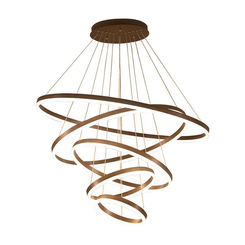 Luz colgante de lámparas LED doradas de estilo nórdico para sala de estar de sala de estar