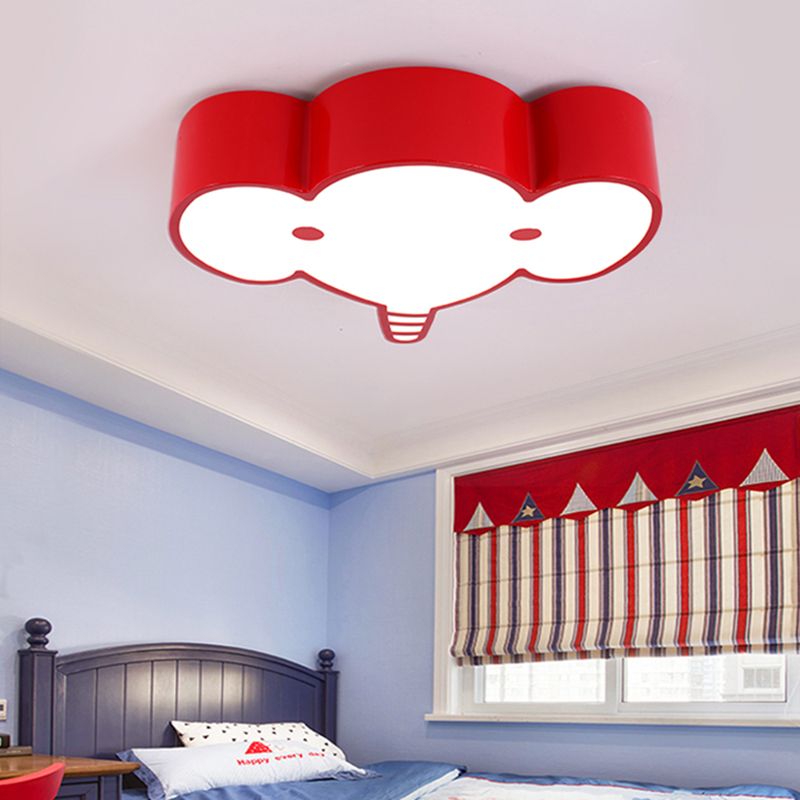 Metal Elephant Ceiling Mount Light Kindergarten Nursing Room Lovely Ceiling Lamp