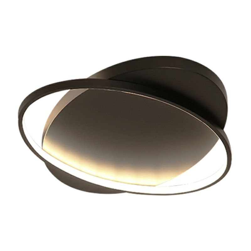 Metal Ellipse Flush Mount Lamp Minimalism Led Surface Mount Ceiling Light for Foyer