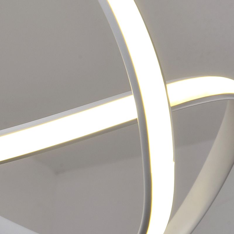 Candelier de forma retorcida contemporánea metal de luz 1 accesorio de iluminación de lámpara de luz