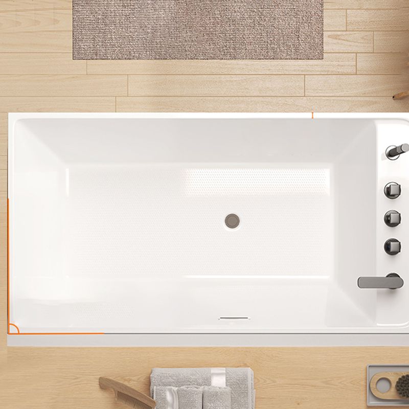 Rectangle Soaking Bathtub Freestanding Acrylic Bathtub with Faucet