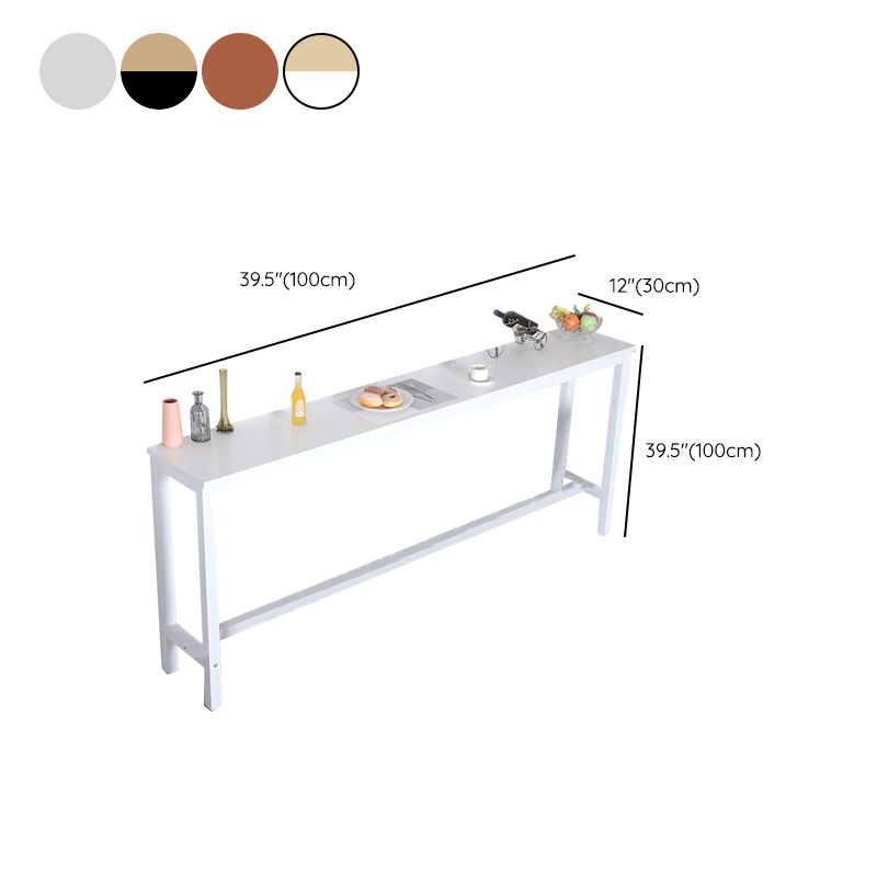 Contemporary Style 1/4/5 Pieces Wood Rectangular Bar Table Set for Indoor