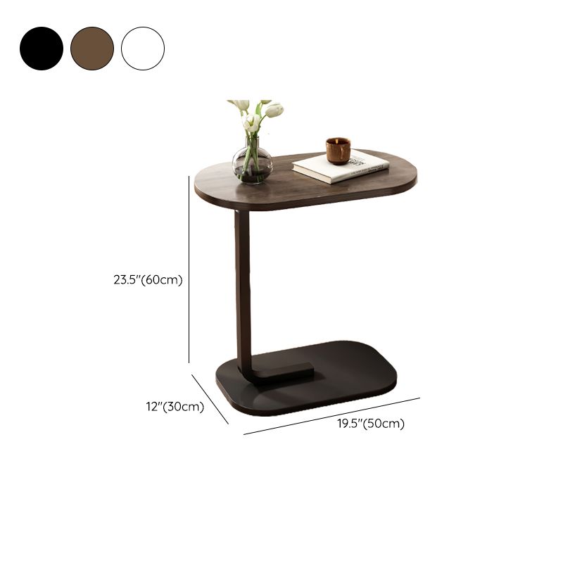 Modernistic Storage End Slide Table for Living Room with Metal Base